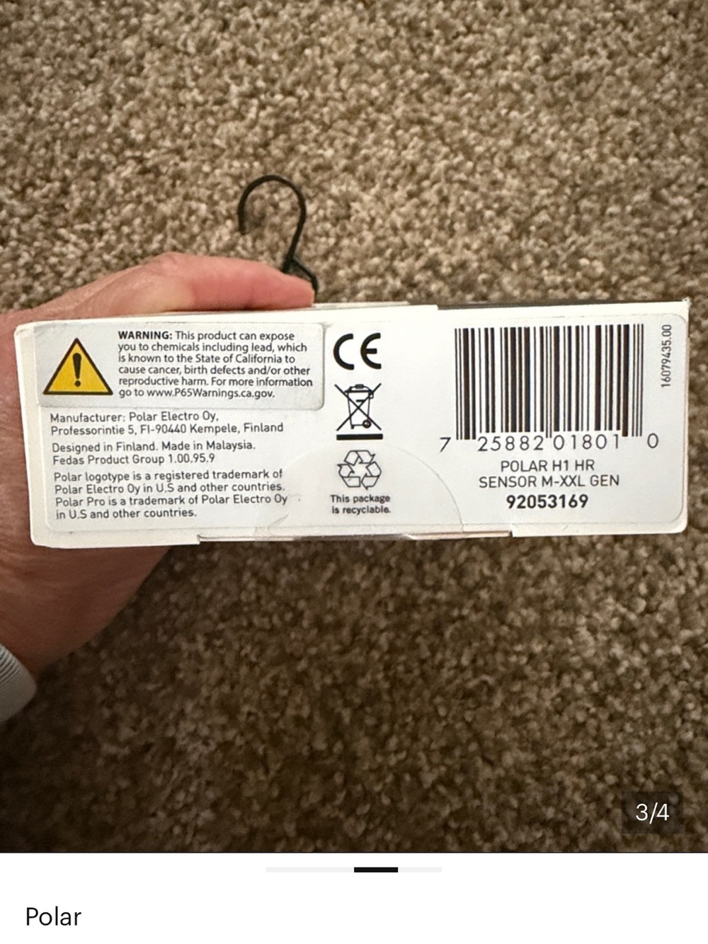 Polar H1 Heart Rate Sensor - New In Box! - Picture 3 of 4